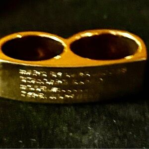 Marc by Marc Jacobs Gold-Tone-STANDARD SUPPLY LINE, Double Finger-Ring, RARE